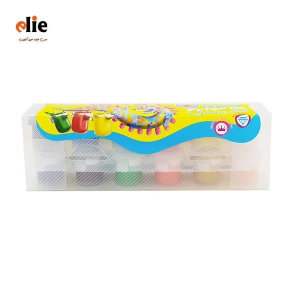 گواش 12 رنگ کوچک آریا جعبه طلقی