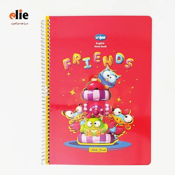 دفتر دوخط 50 برگ فانتزی کلیپس طرح Frends