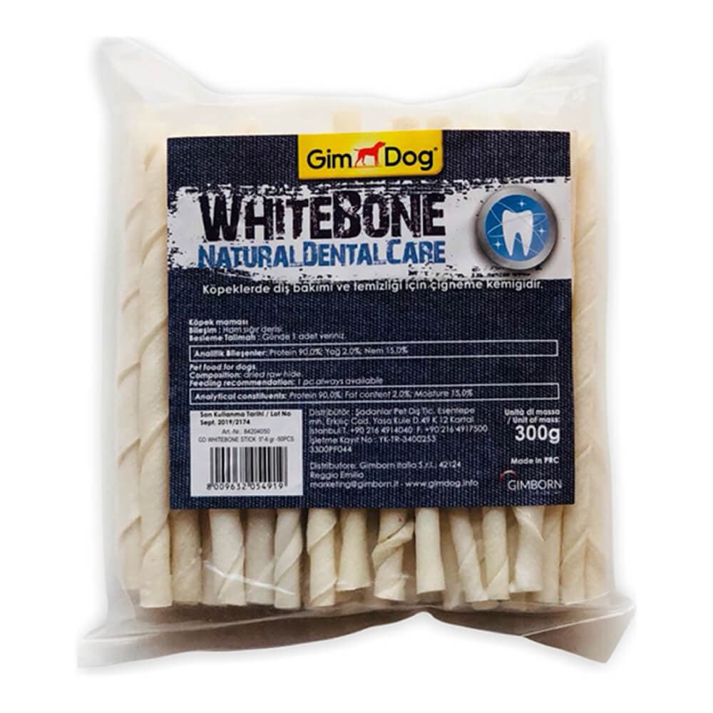 تشویقی مدادی سگ شیری جیم داگ مدل White Bone وزن ۳۰۰ گرم