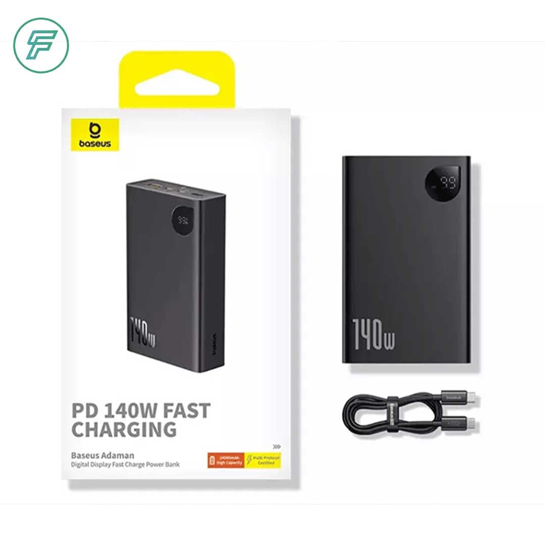 پاوربانک بیسوس مدل Adaman PD 140W Fast Charging ظرفیت 24000 میلی آمپر ساعت