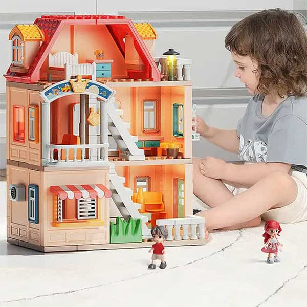 لگو خانه عروسکی 186 تکه فیلو FEELO GENIUS ARCHITECT کد1801 — تصویر ۷