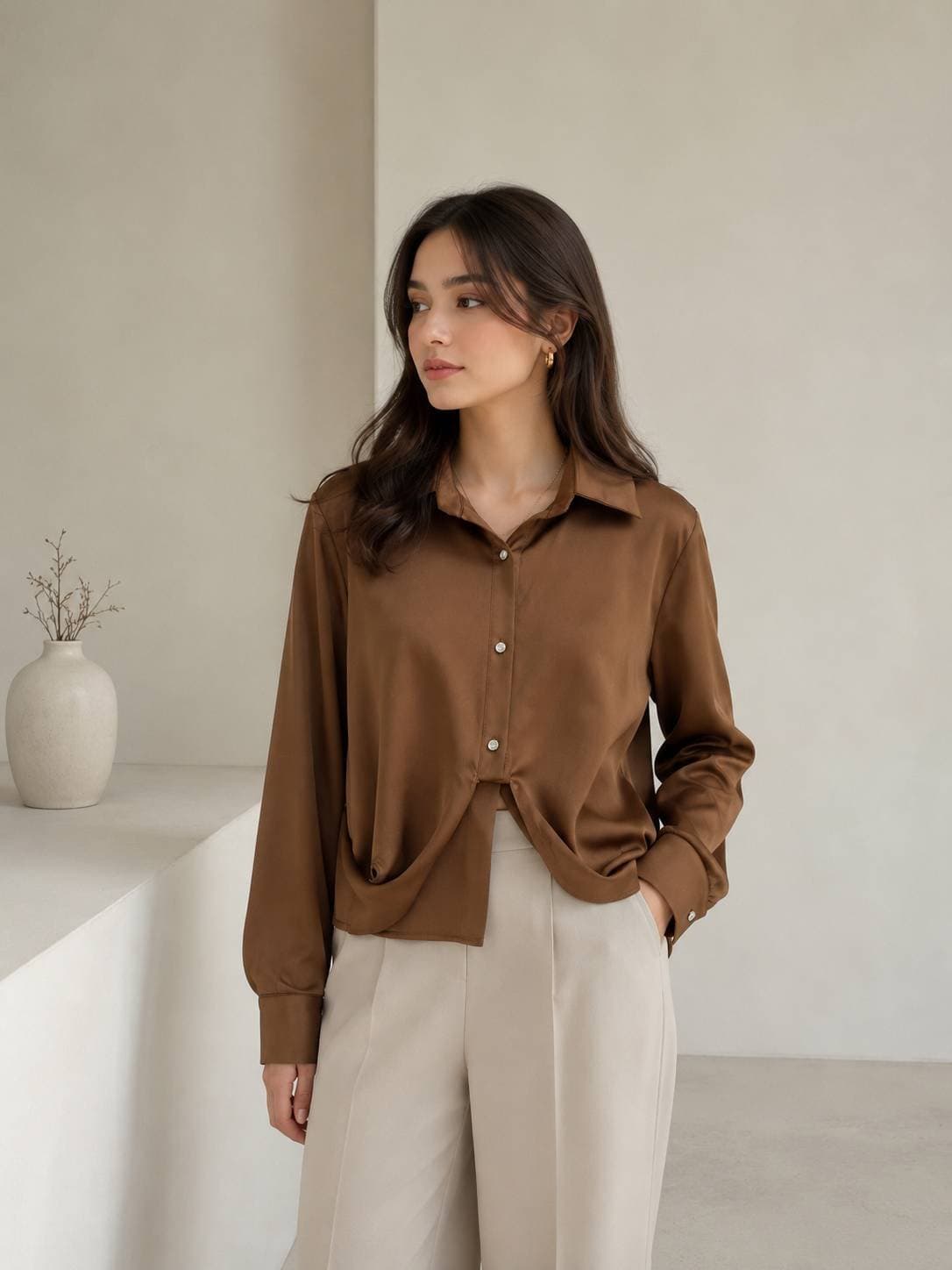شومیز ساتن زنانه کد2206