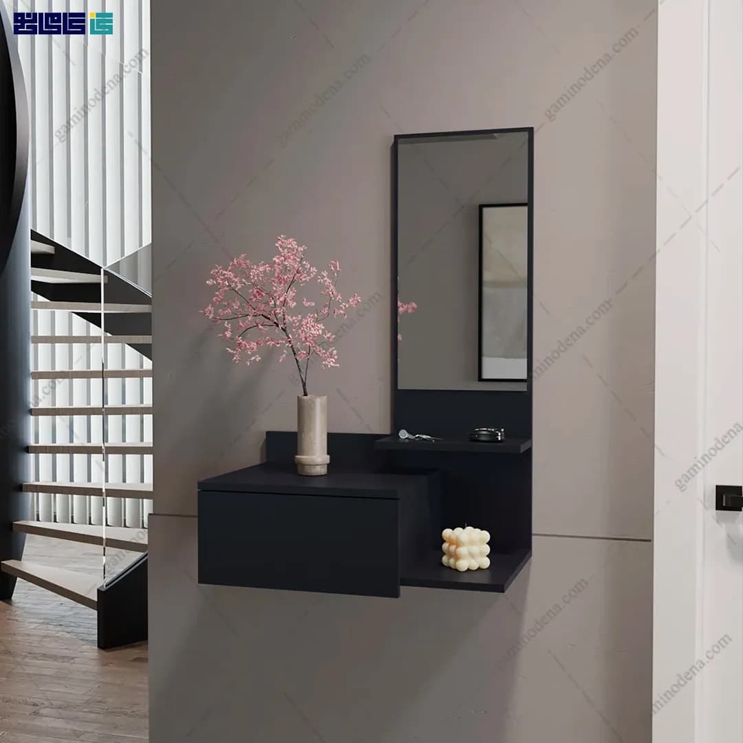 میز آرایش دیواری مدرن و لاکچری آوینه — تصویر ۲