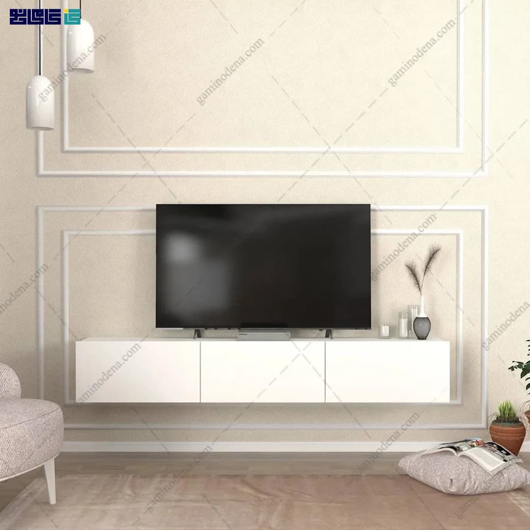 میز تلویزیون دیواری و ساده و شیک نیکا — تصویر ۲