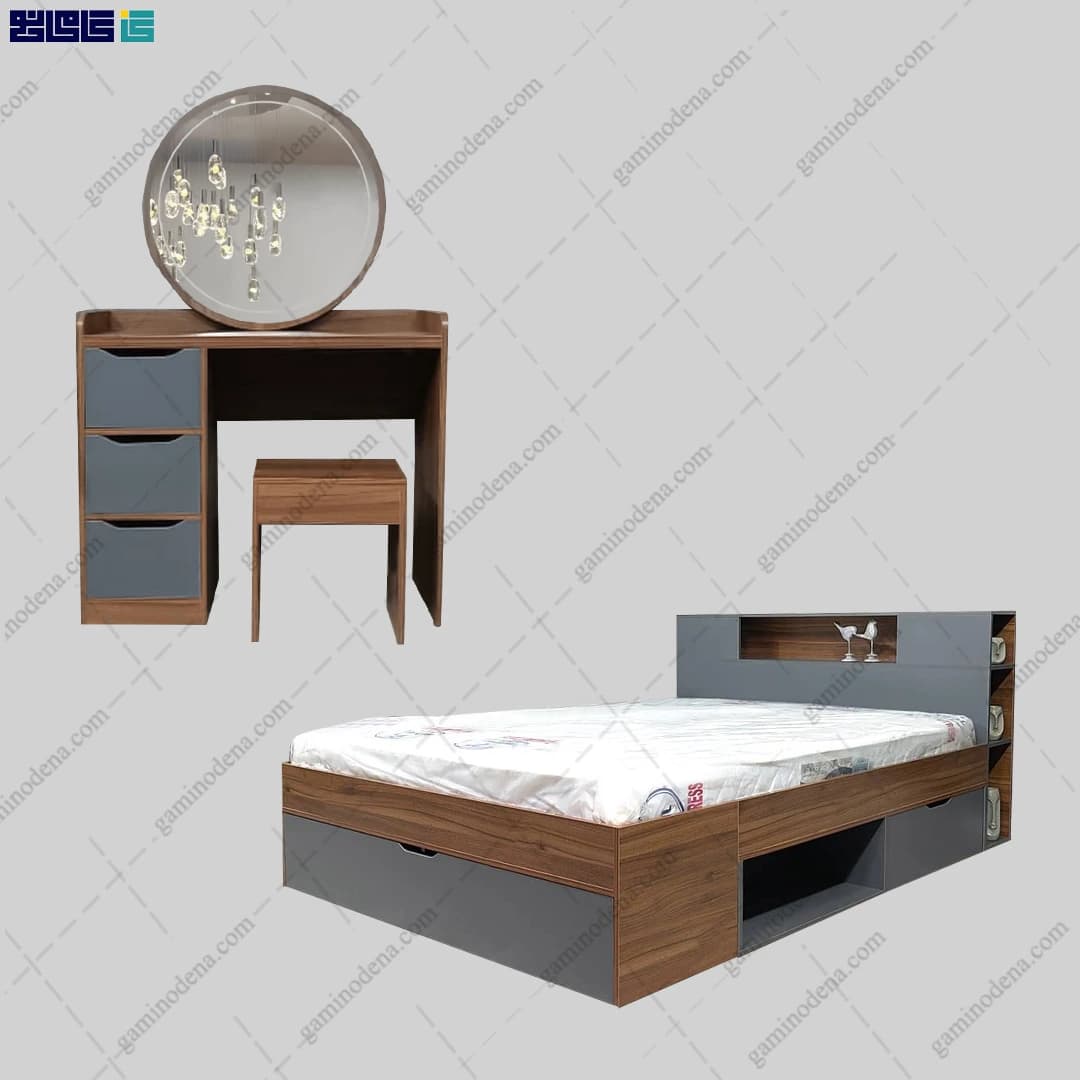 ست تخت خواب و میز آرایش دایانا