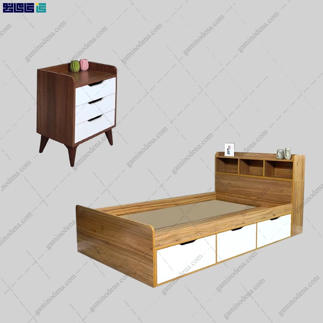 ست تخت خواب و پاتختی ملیکا