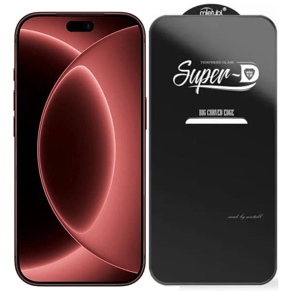 گلس فول گوشی اپل آیفون 18 پرو مکس مدل Super D