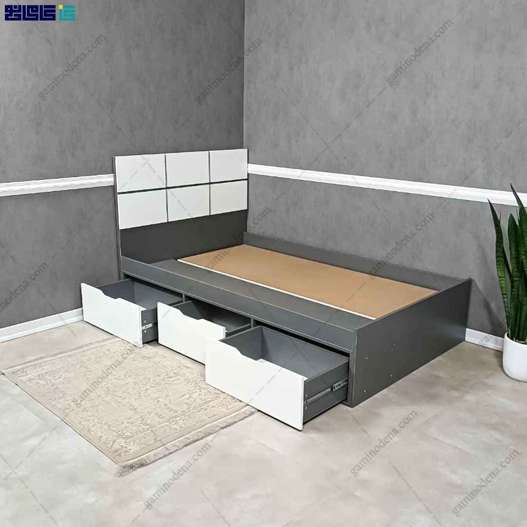 تخت خواب مدرن و کشودار آنیتا 120 — تصویر ۳