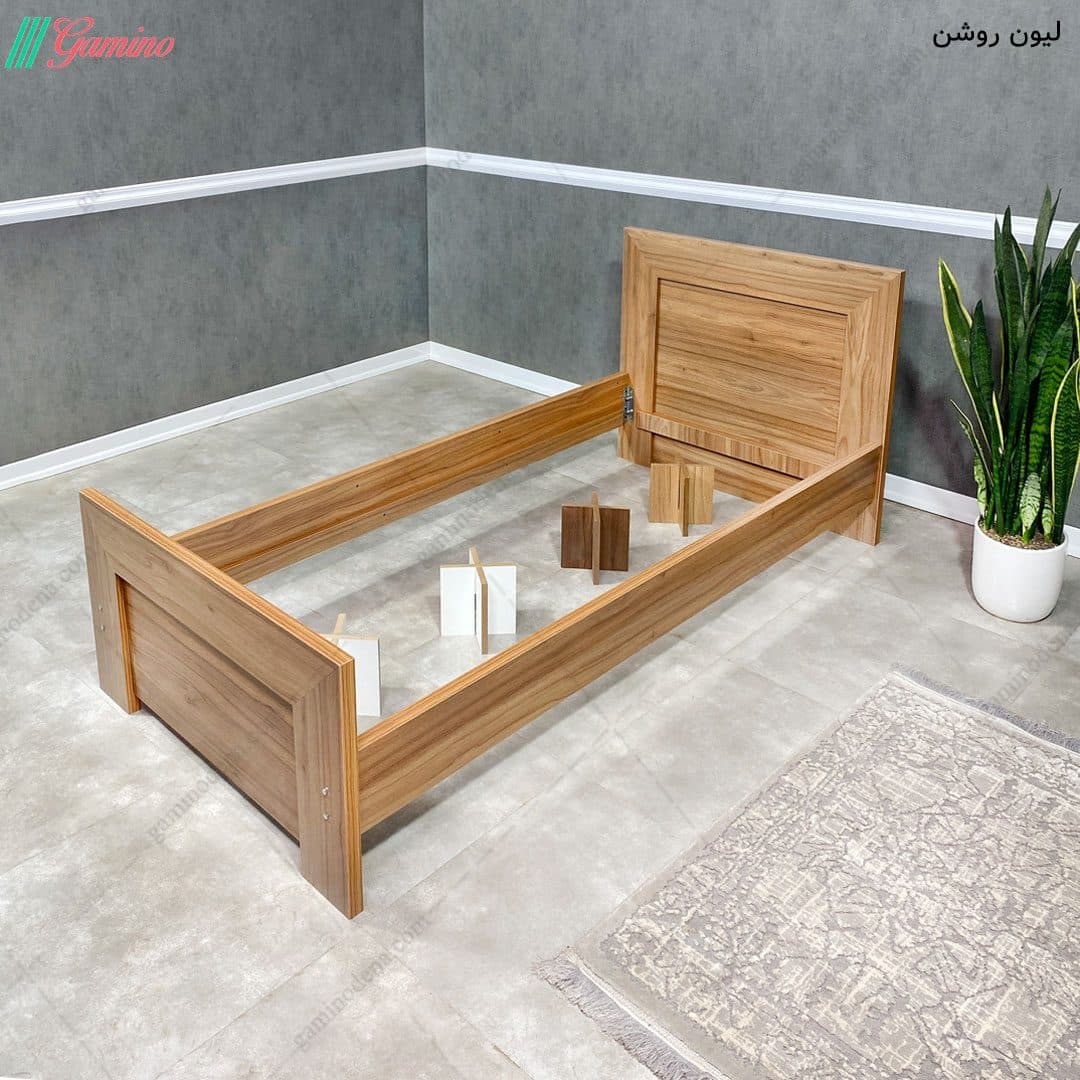 تخت خواب ام دی اف ساده پسرانه ماکان 120 — تصویر ۴