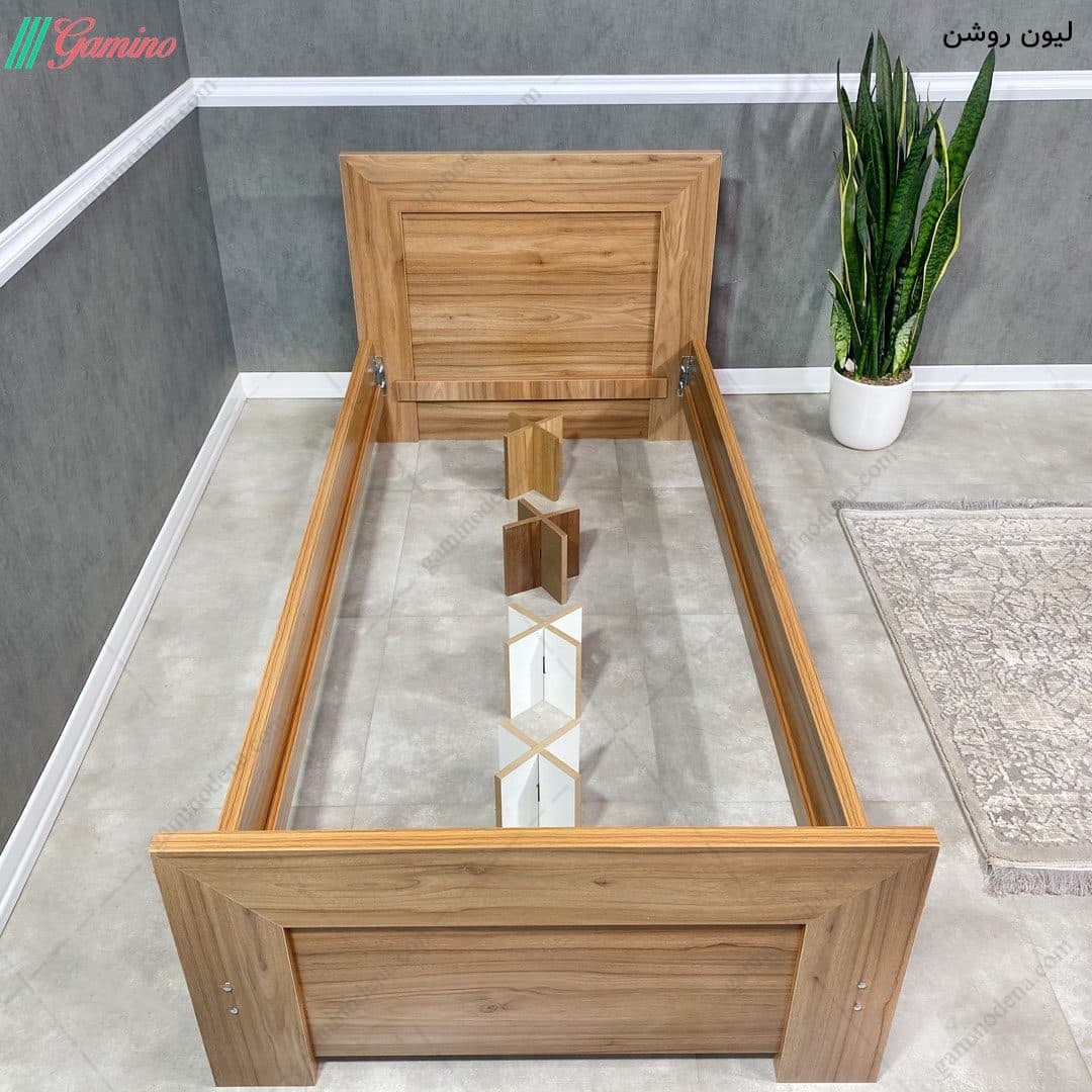 تخت خواب ام دی اف ساده پسرانه ماکان 120 — تصویر ۵