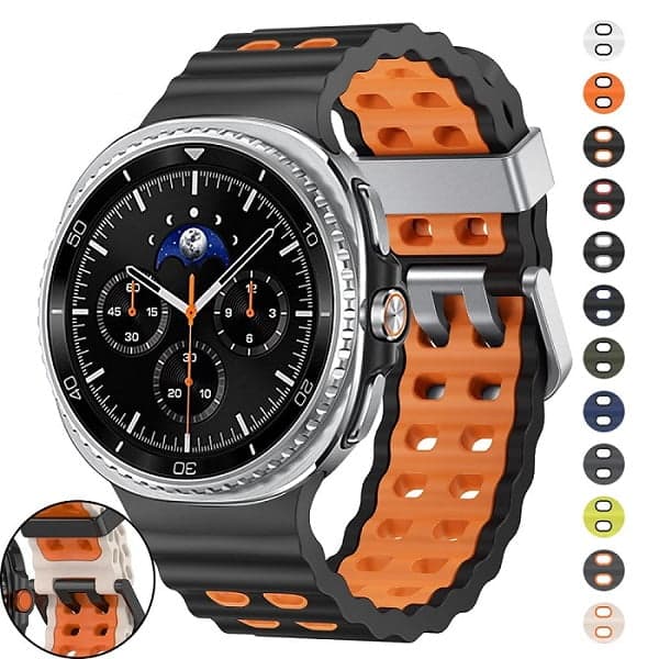 بند دو رنگ ساعت سامسونگ گلکسی واچ 8 کلاسیک مدل Nike Marine
