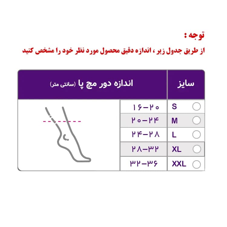 قوزک بند پا نئوپرن ورنا کد V501 — تصویر ۳