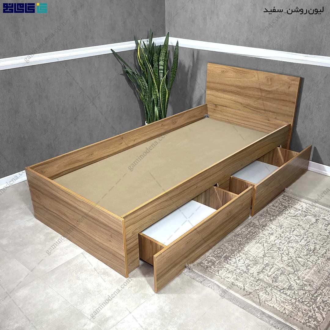 تخت خواب کشودار بهار یک نفره — تصویر ۲