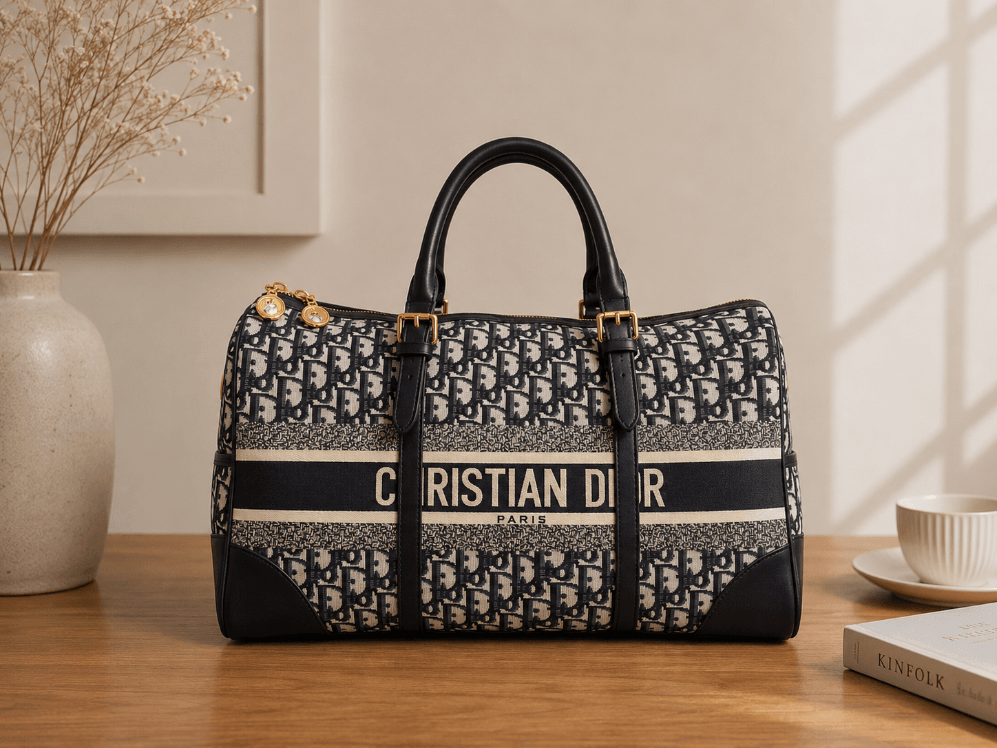 ساک وارداتی برند دیور DIOR رنگ مشکی کد 1993 — تصویر ۲
