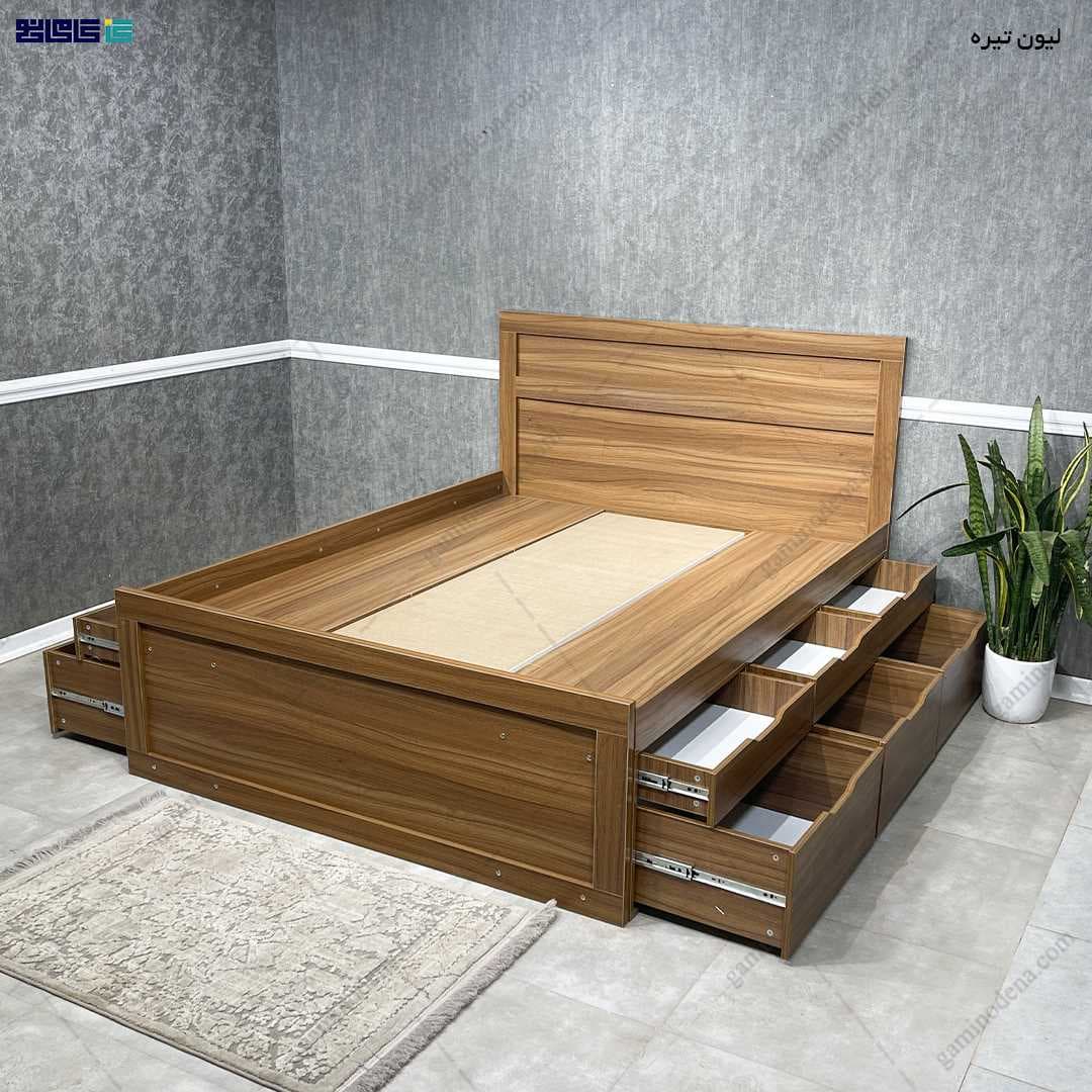 تخت خواب مدرن کشودار درسا 120 — تصویر ۴