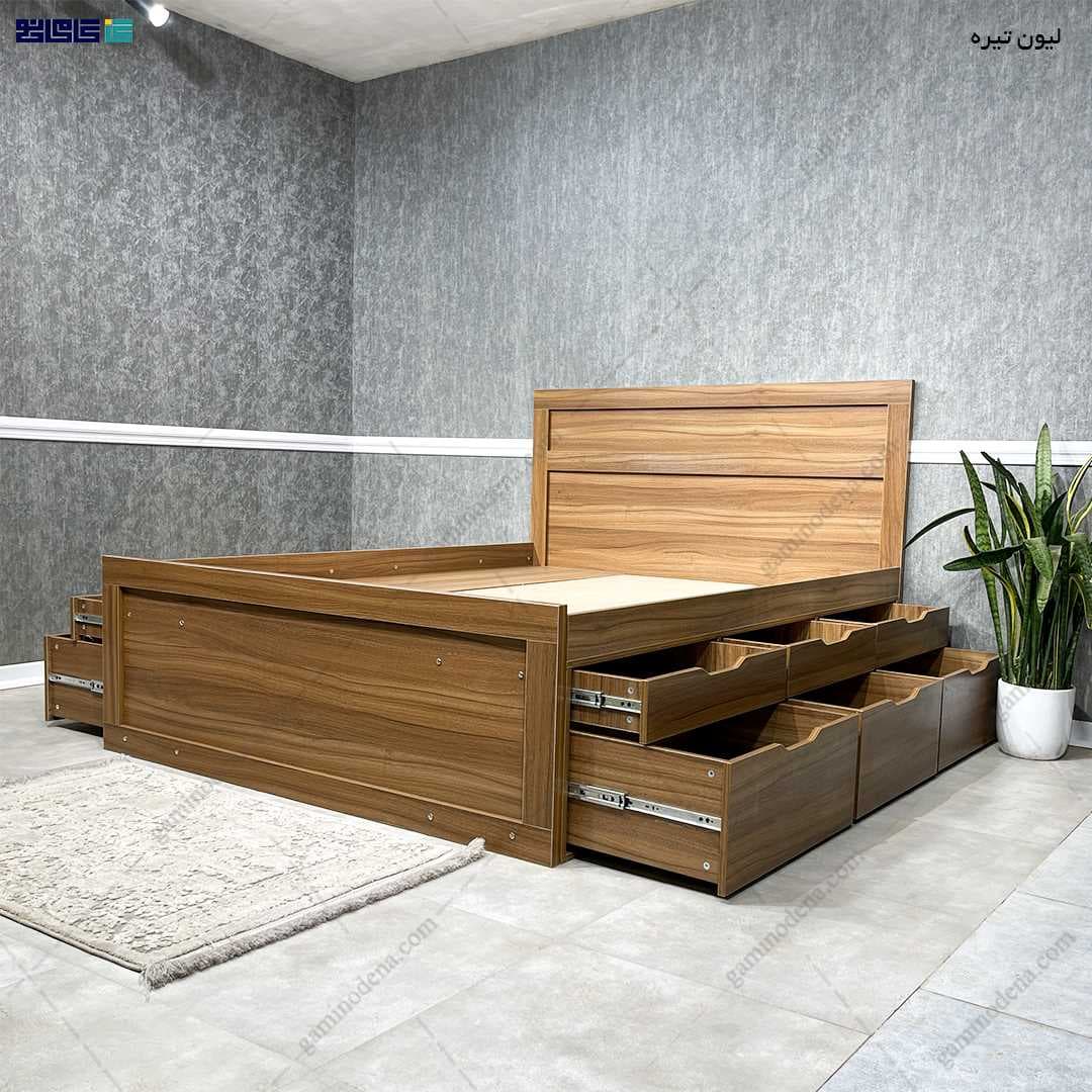 تخت خواب مدرن کشودار درسا 120 — تصویر ۳