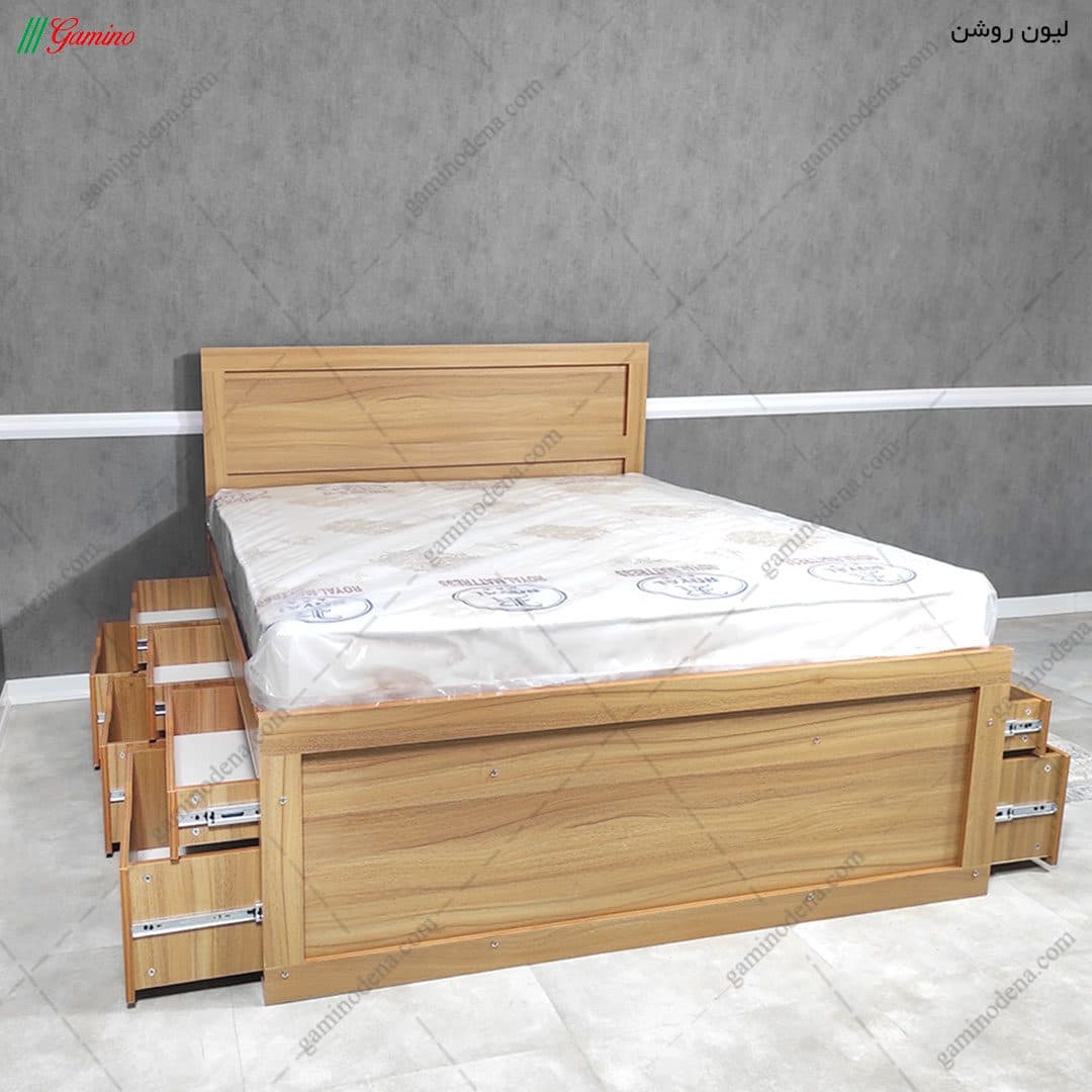 تخت خواب مدرن کشودار درسا 120 — تصویر ۷