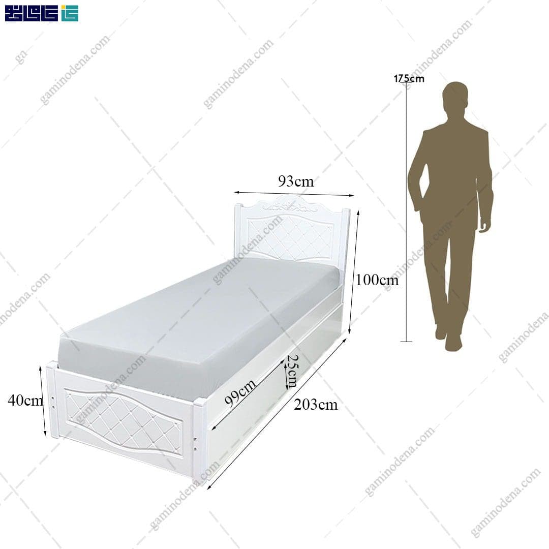 تخت خواب کشودار وکیوم آیلار یک نفره — تصویر ۵