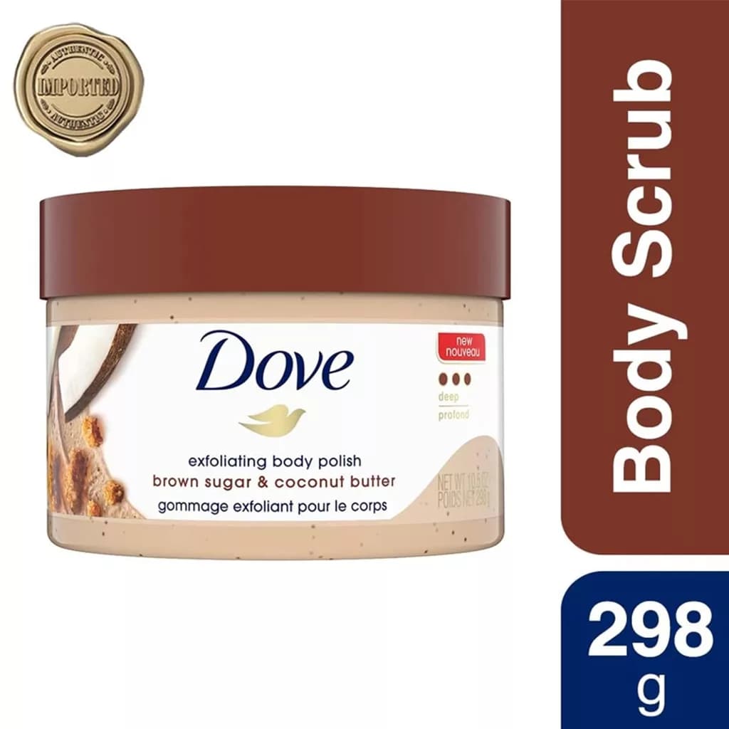 اسکراب و پولیش داو مدل Brown Sugar & Coconut Butter حجم 298 میلی لیتر — تصویر ۴