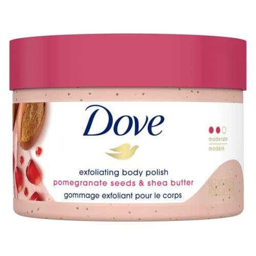اسکراب و پولیش داو مدل Pomegranate Seeds & Shea Butter حجم 298 میلی لیتر — تصویر ۳
