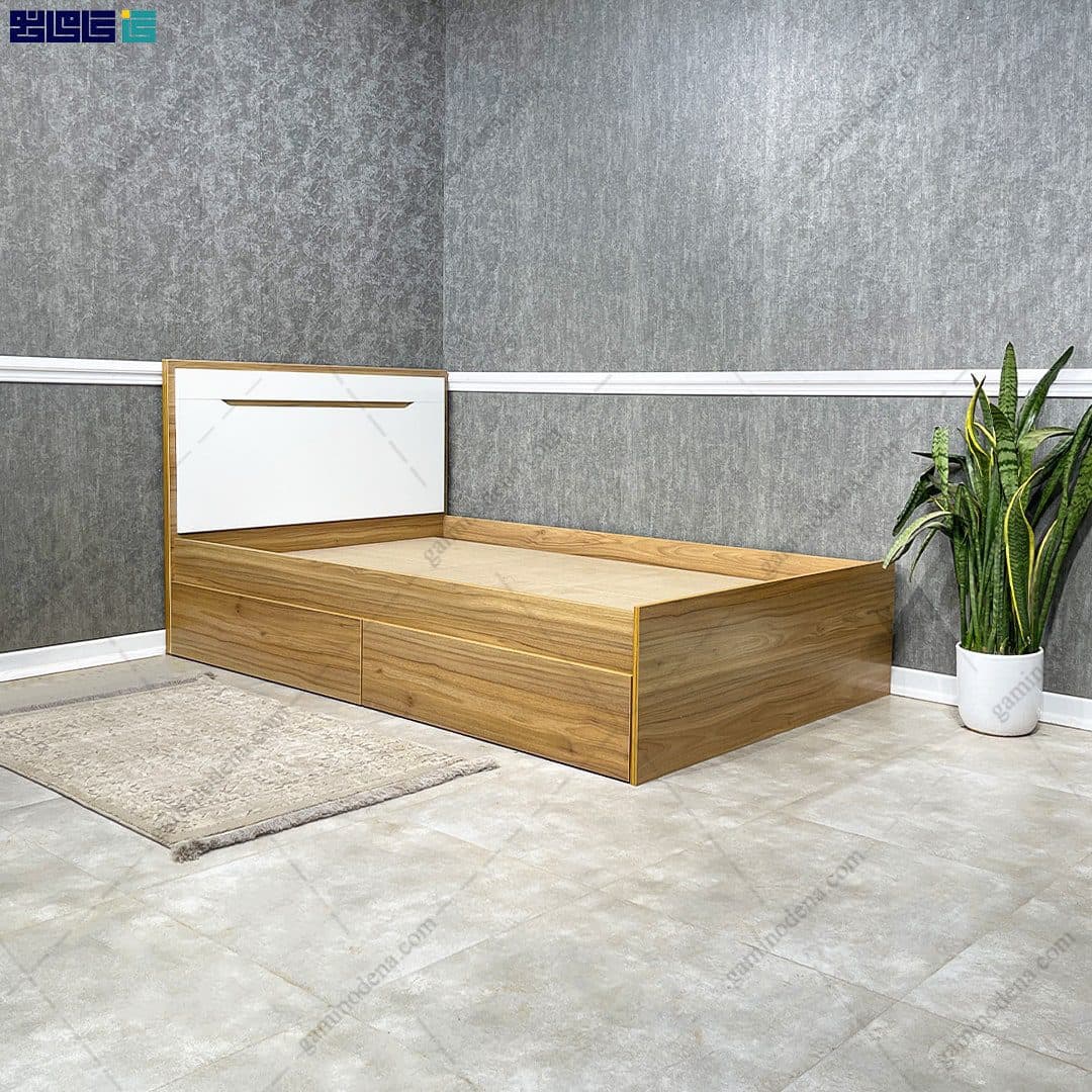 تخت خواب کشو دار دخترانه لاکچری آلوا 120