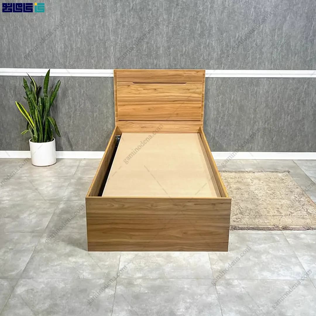 تخت خواب کشودار دخترانه لاکچری آلوا یک نفره — تصویر ۵