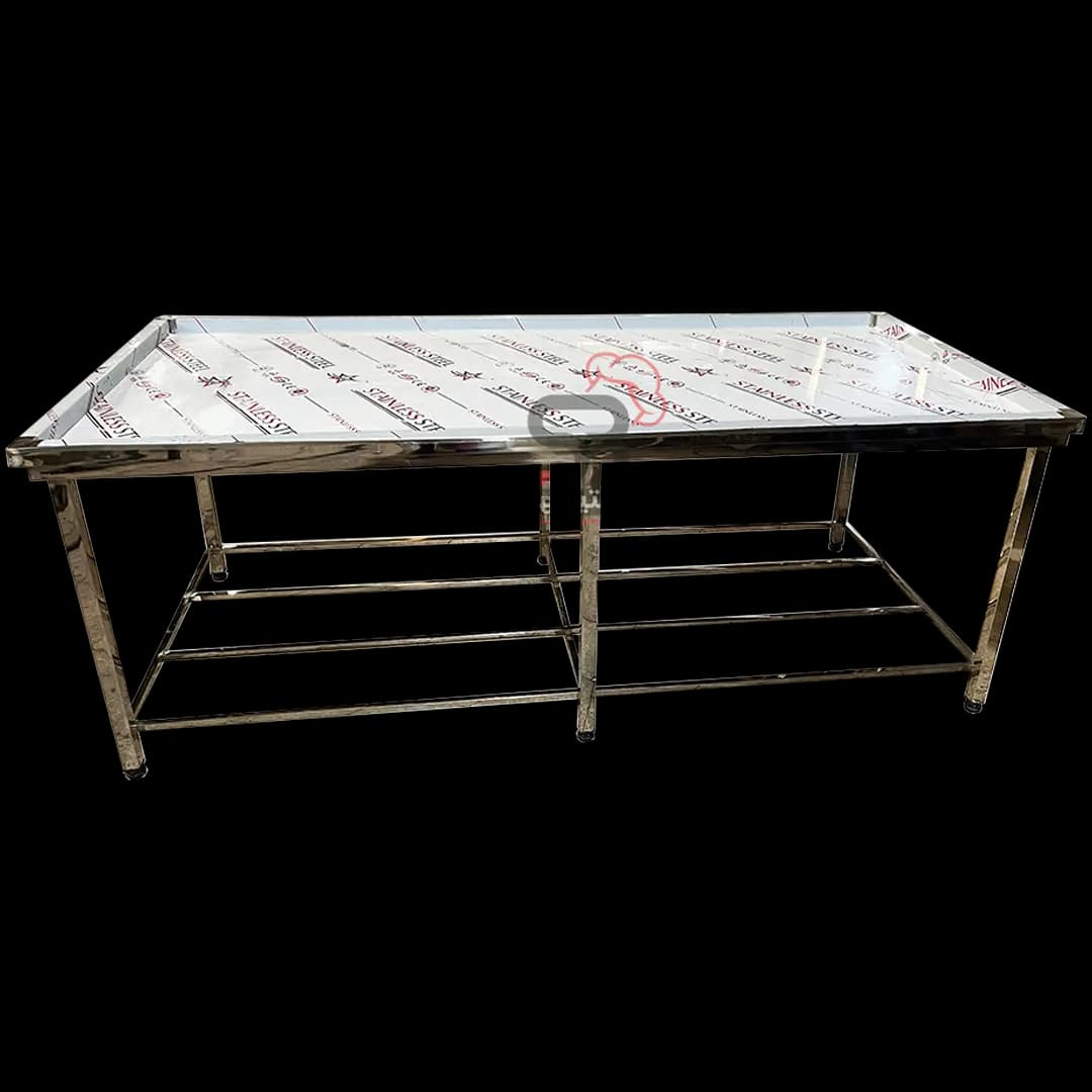 میز کار استیل 220 سانتی عرض 80