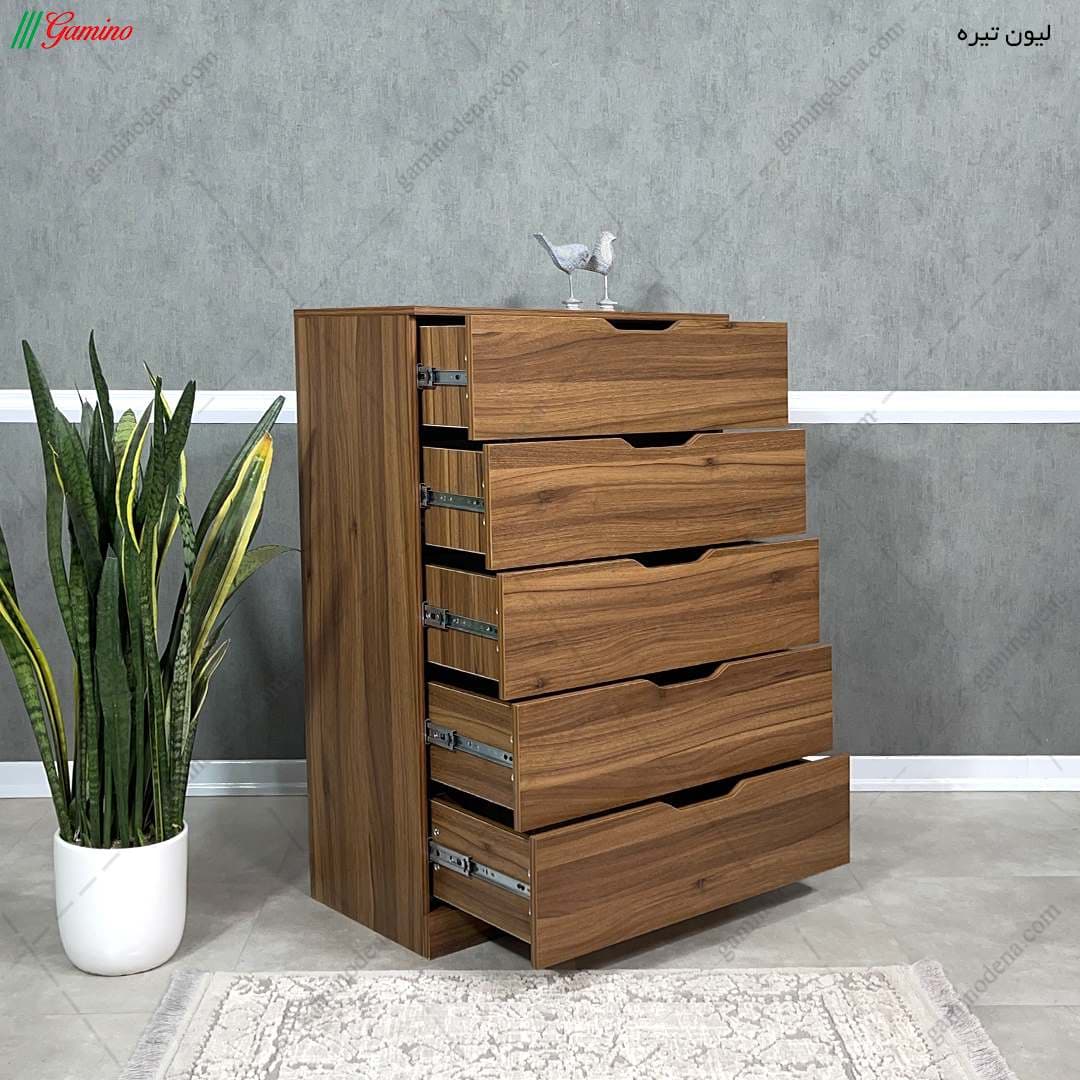 ست تخت خواب و دراور ساده و شیک لیزا — تصویر ۵
