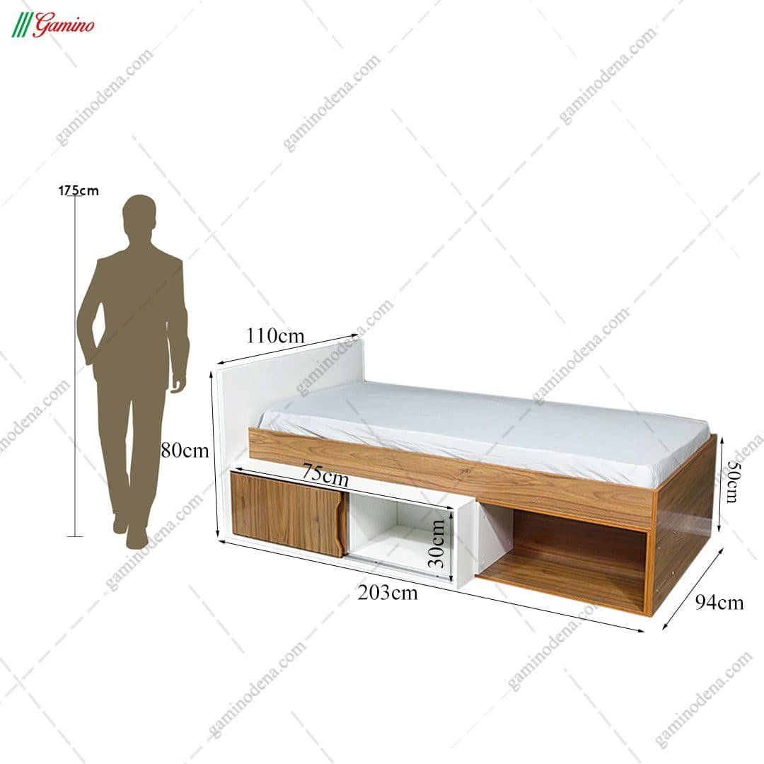 ست تخت خواب و پاتختی مدرن شیلا — تصویر ۷