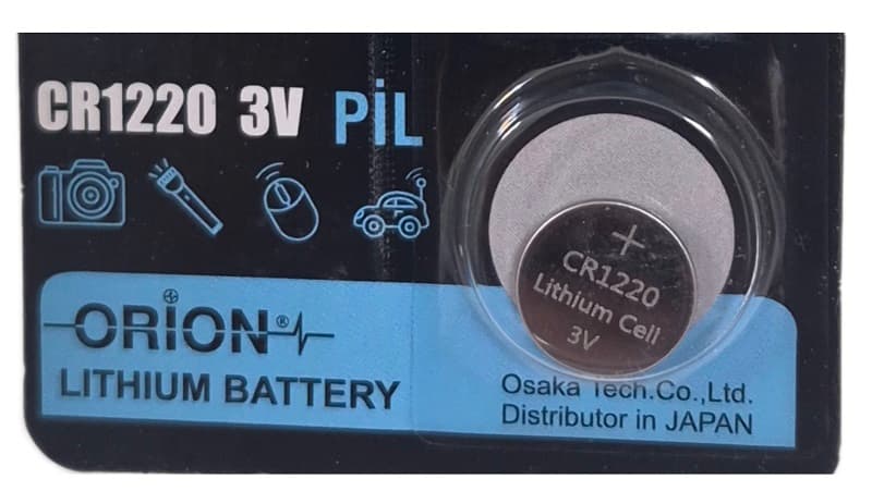 باتری سکه ای 3 ولت CR1220 برند اوریون ORION 3V CR1220
