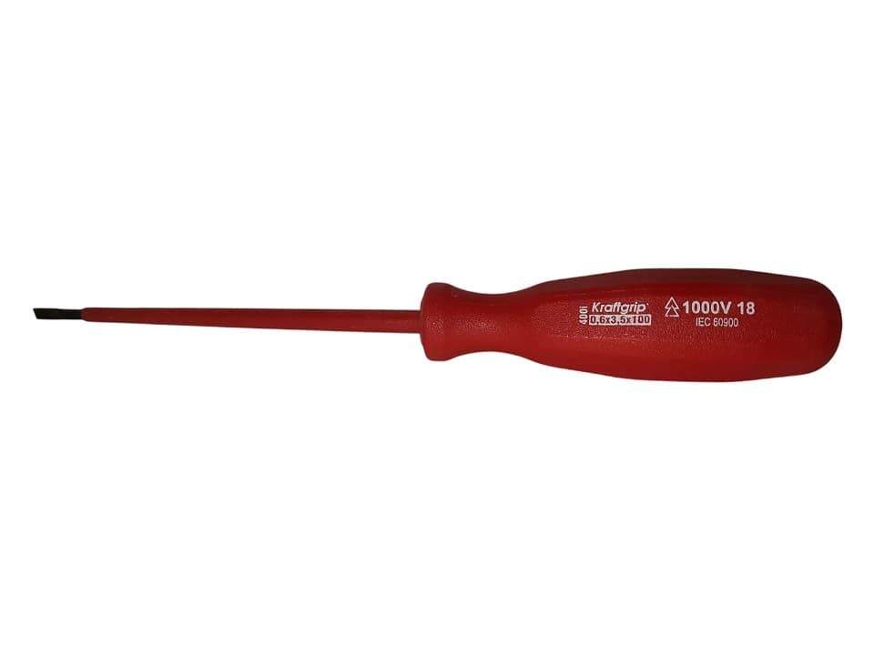پیچ گوشتی دو سو عایق 1000 ولت کرفت گریپ مدل kraftgrip 400i 0.6*3.5*100