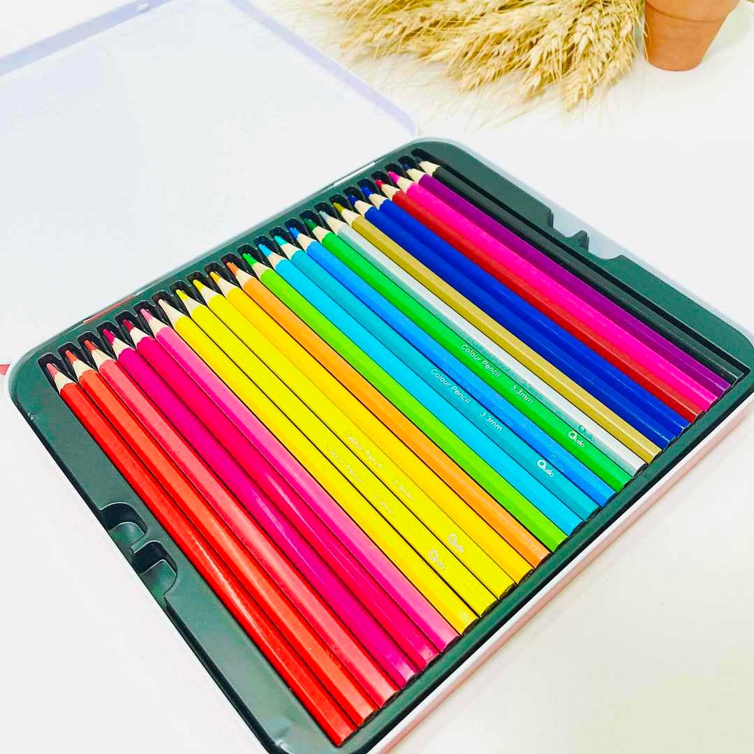 مداد 48 رنگ جعبه فلزی تخت کویلو — تصویر ۳