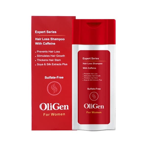 شامپو کافئین ضد ریزش بانوان الی ژن (Oligen) حجم 250mL