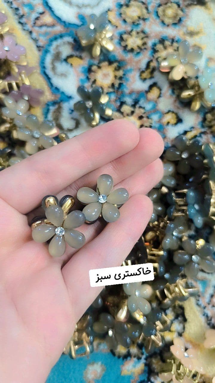 مینی کلیپس فلزی عقیق — تصویر ۷