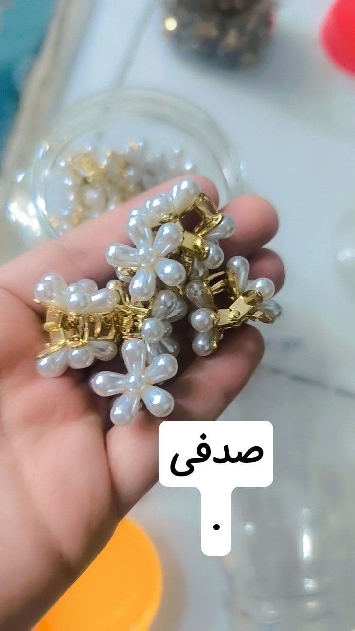 مینی کلیپس فلزی عقیق — تصویر ۴
