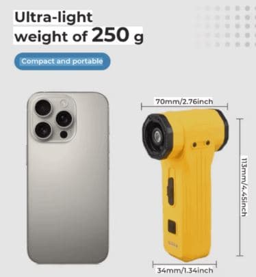 جت فن چند کاره مدل F039-1 با مکش قوی و چراغ LED — تصویر ۶