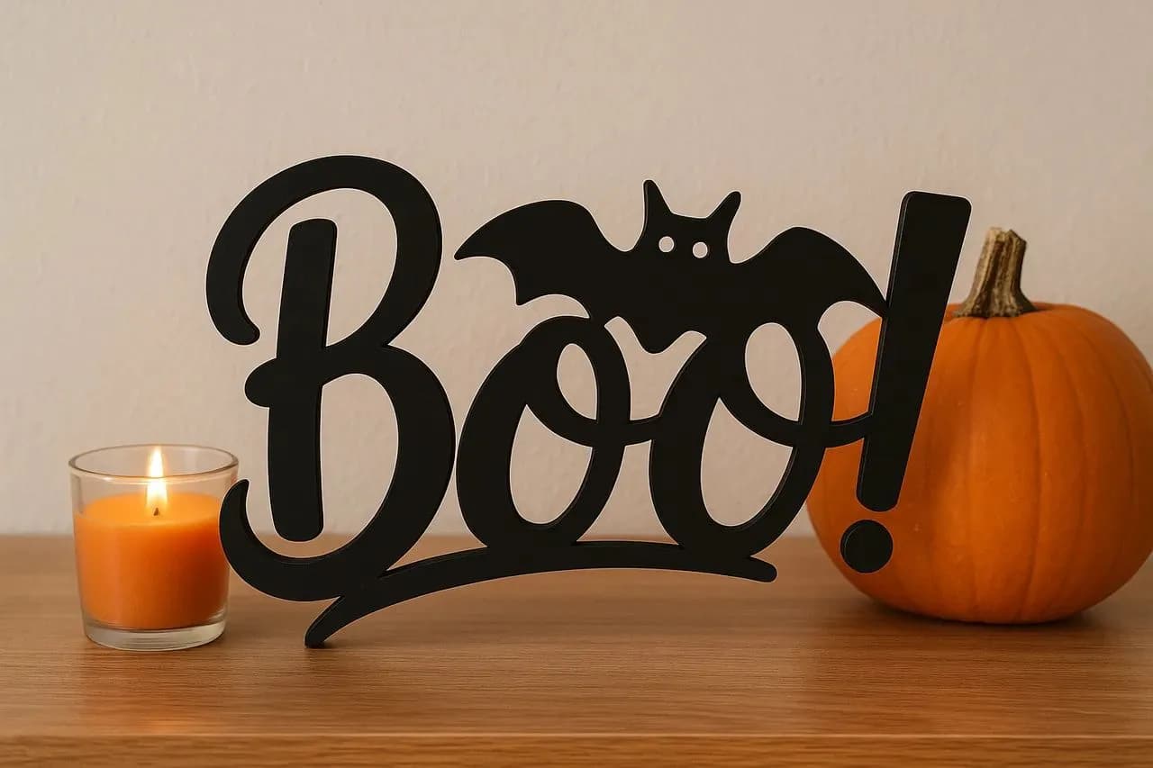 دکوری هالووین دیواری نوشته BOO🦇 — تصویر ۴