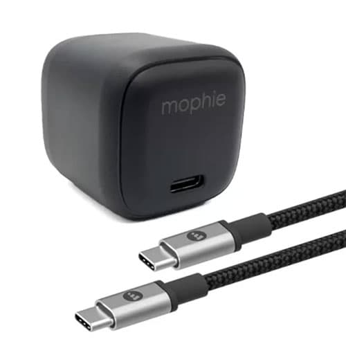 شارژر دیواری 30 واتی با کابل دوسر تایپ سی 1 متری موفی مدل Mophie 409913547