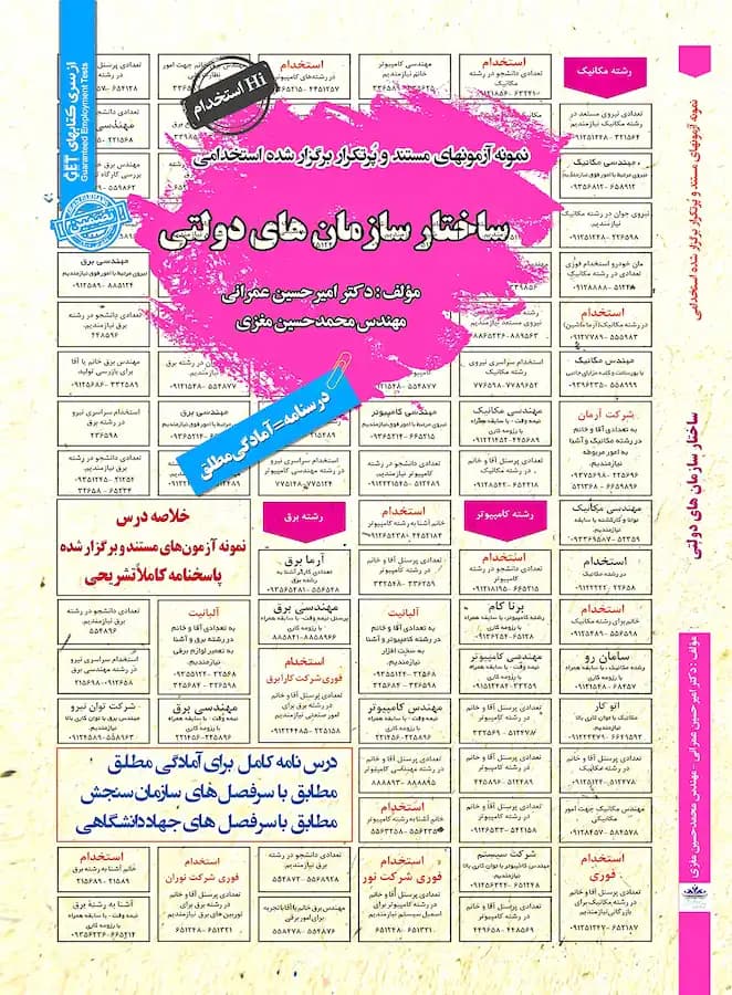 کتاب ساختار سازمان های دولتی نشر سامان سنجش