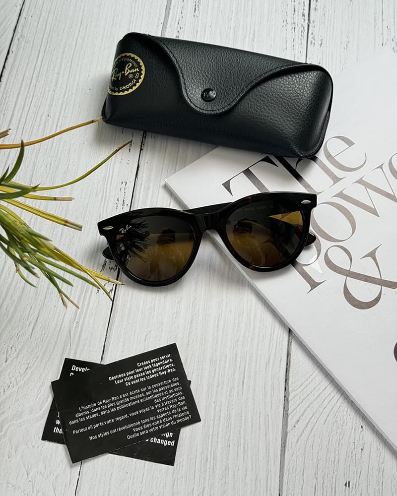 عینک آفتابی اورجینال اسپرت ریبن ویفرر پلاریزه مدل RayBan RB2241 WAYFARER WAY — تصویر ۱۰