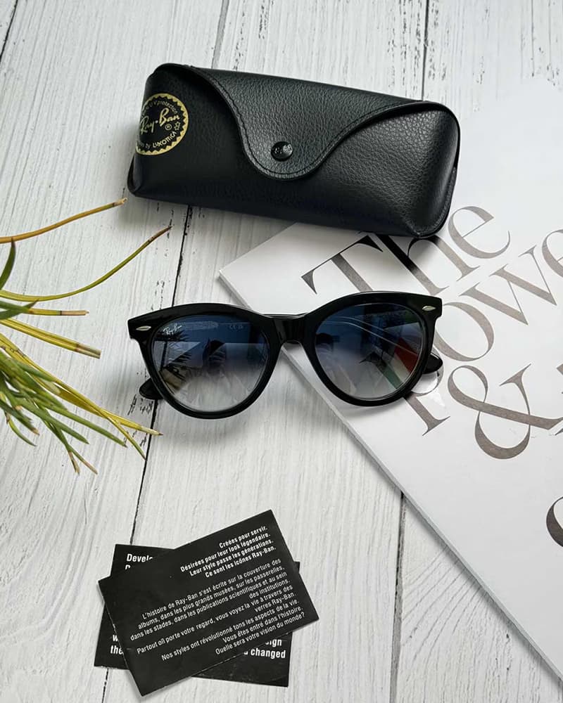 عینک آفتابی اورجینال اسپرت ریبن ویفرر پلاریزه مدل RayBan RB2241 WAYFARER WAY — تصویر ۸