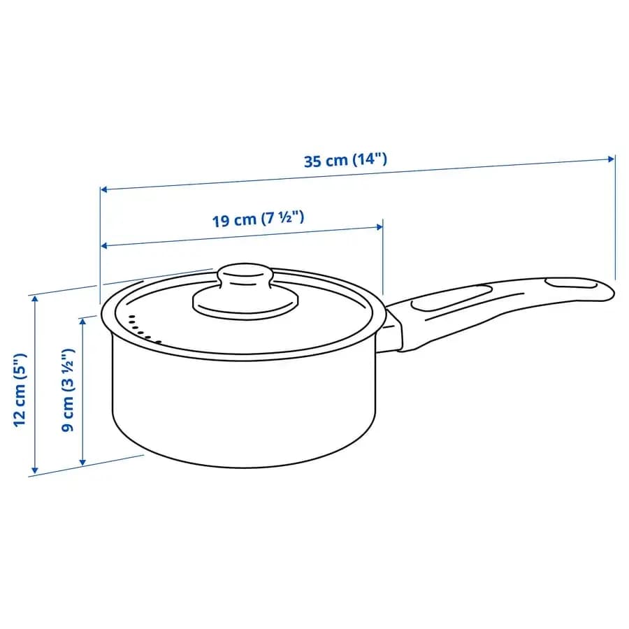 ماهیتابه درب دار ایکیا مدل HEMLAGAD — تصویر ۸