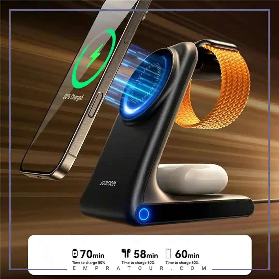 شارژ بی سیم 3 در 1 جویروم مدل JR-W15 — تصویر ۸