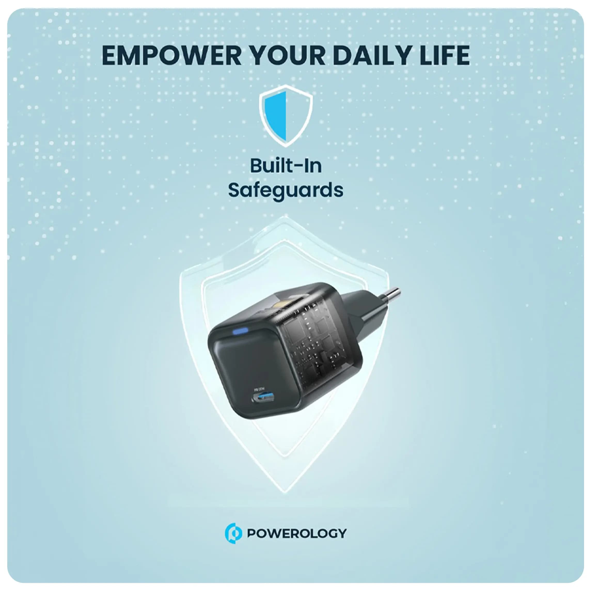 شارژر دیواری گان 20 واتی پاورولوژی مدلPowerology Pwcuqc015 — تصویر ۴