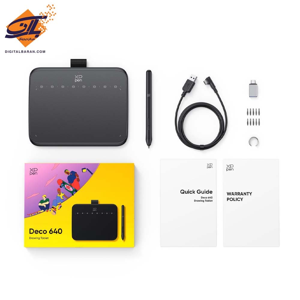 قلم نوری ایکس پی پن مدل XP Pen Deco 640 — تصویر ۲