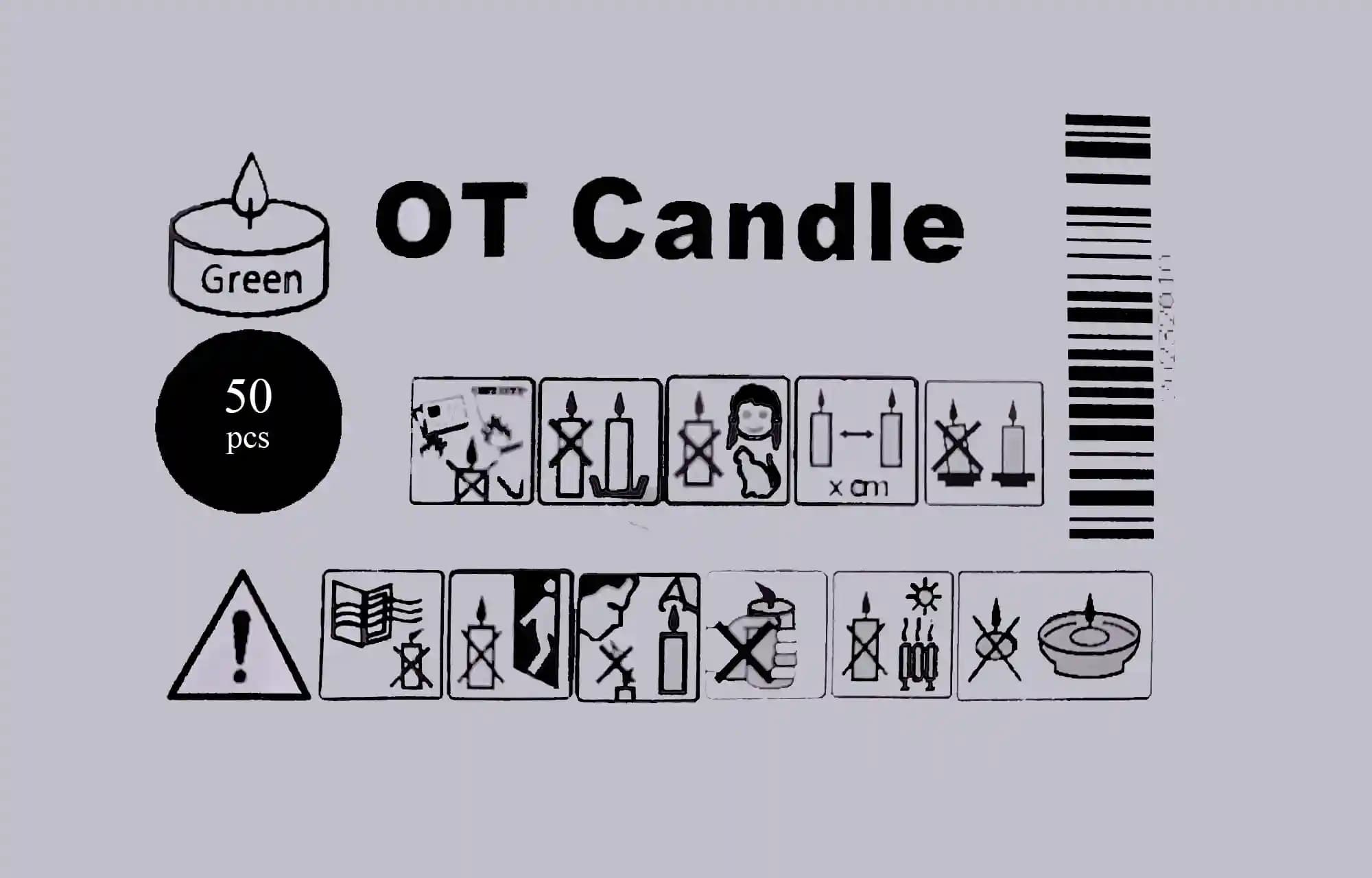شمع وارمر زرد رنگ 50عددی otcandle(اوت کندل) — تصویر ۲