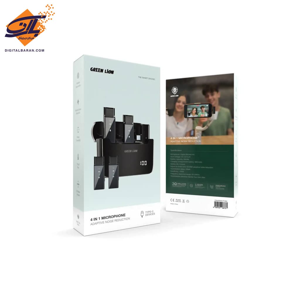 میکروفن بی سیم گرین لاین Green lion 4in1 microphone — تصویر ۲