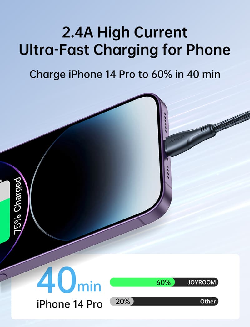 کابل شارژ USB به Lightning جوی روم مدل S-UL012A11 — تصویر ۲