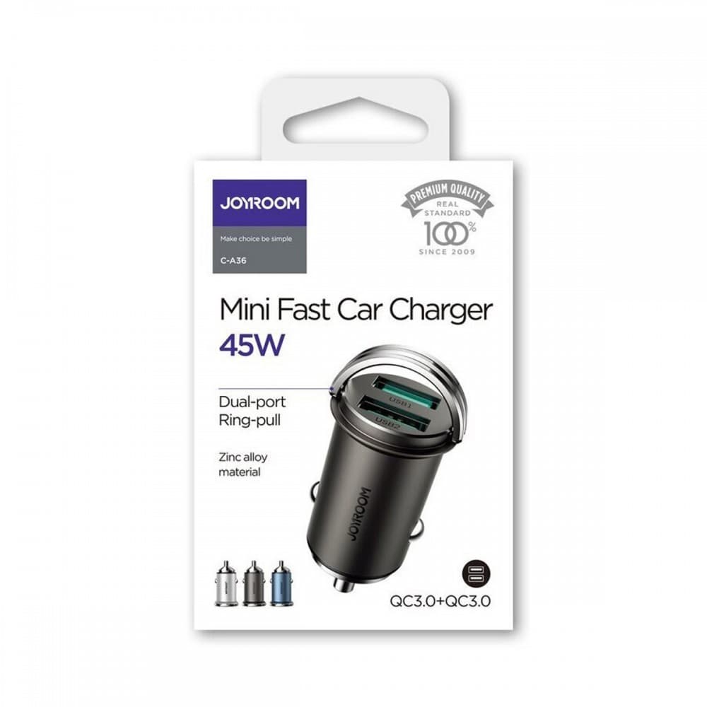 شارژر فندکی فست شارژ دو پورت جوی روم مدل C-A35 — تصویر ۴