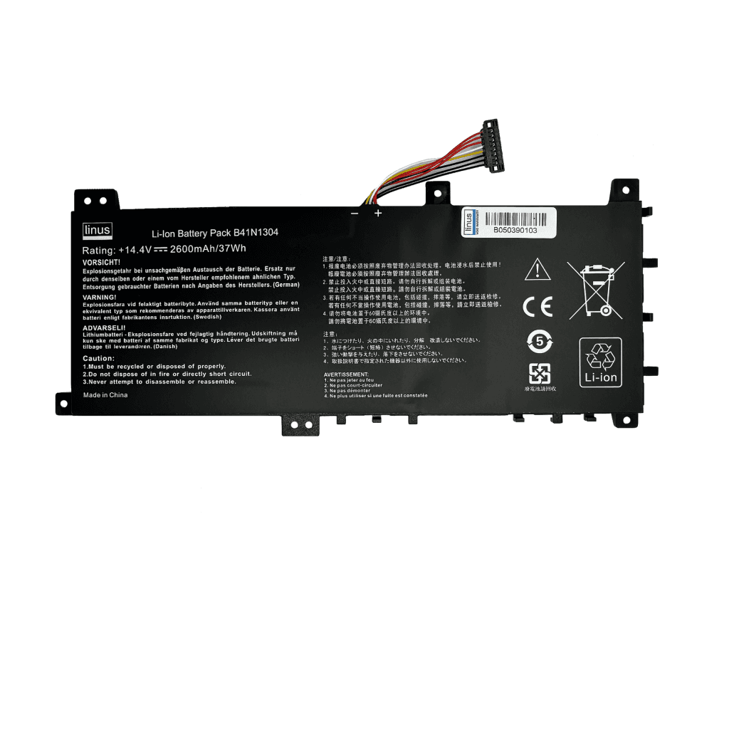 باتري لپ تاپ ایسوس مدل 2600mAh / B41N1304 مناسب برای Asus K451، V451 — تصویر ۳